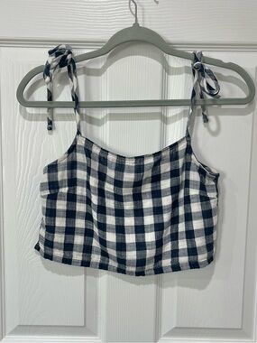 Forever 21 100% Cotton Tie Crop Tank